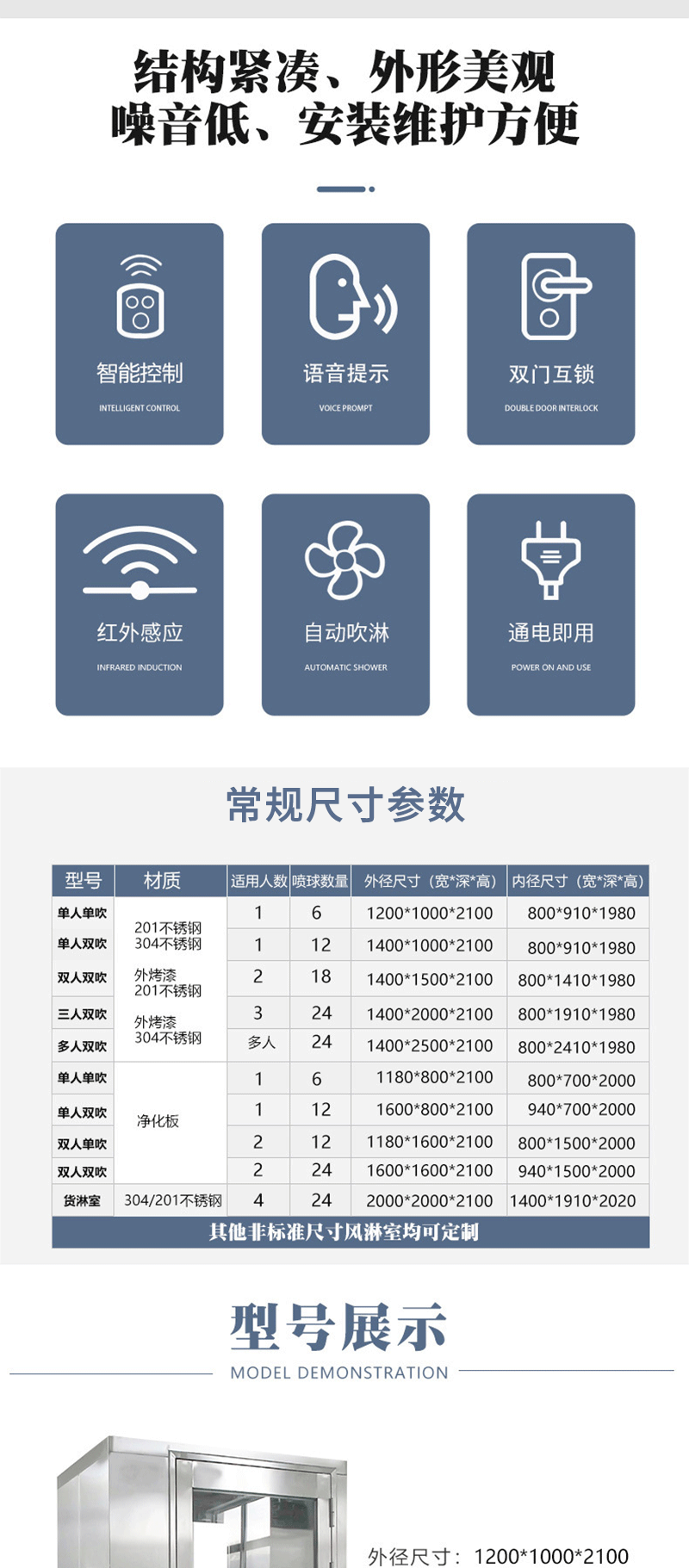 多人多吹風(fēng)淋室